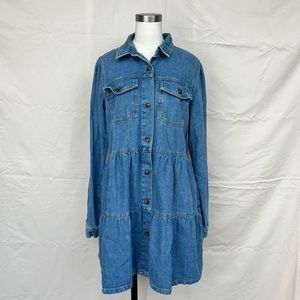 Free People Nicole Denim Shirt Dress